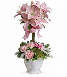 Teleflora's Blushing Lilies from Arjuna Florist in Brockport, NY